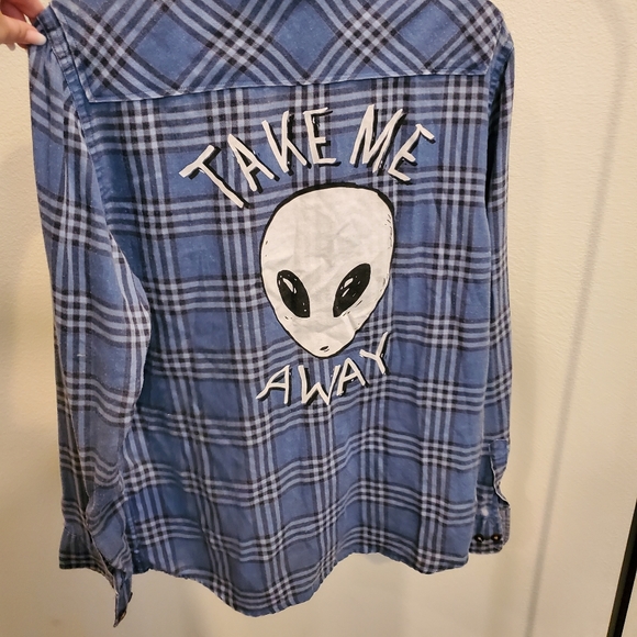 Alien TAKE ME AWAY soft flannel - Picture 1 of 4